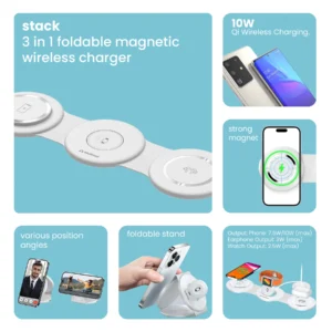 3-in-1 Foldable Magnetic Wireless Charger
